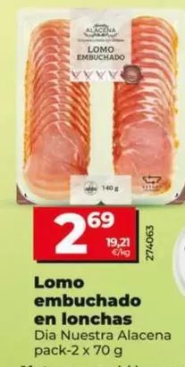Oferta de Dia Nuestra Alacena - Lomo Embuchado En Lonchas  por 2,69€ en Dia