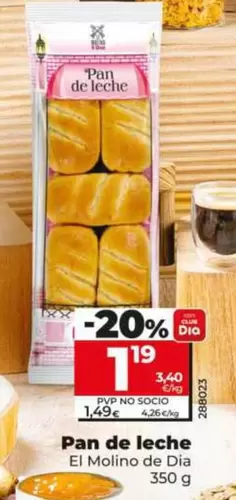 Oferta de El Molino De Dia - Pan De Leche por 1,19€ en Dia