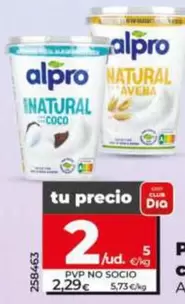 Oferta de Alpro - Postre Con Coco/Con Avena por 2,29€ en Dia