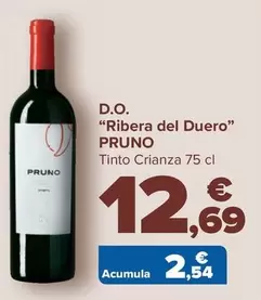 Oferta de Pruno - D.o.  “Ribera Del Duero " por 12,69€ en Carrefour