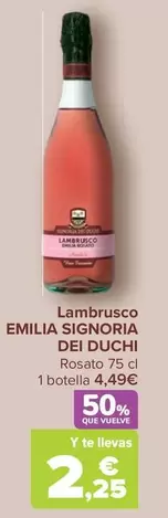 Oferta de Emilia Signoria Dei Duchi - Lambrusco   en Carrefour