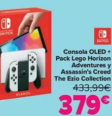 Oferta de Nintendo SWITCH  - Consola Oled + Pack Lego Horizon Adventures Y Assassin’s Creed The Ezio Collection por 379€ en Carrefour