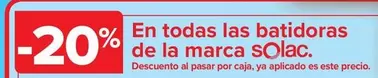 Oferta de Solac - En Todas Las Batidoras De La Marca en Carrefour