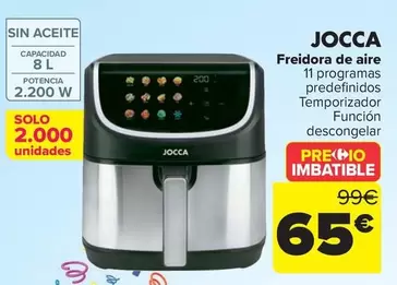 Oferta de Jocca - Freidora De Aire por 65€ en Carrefour