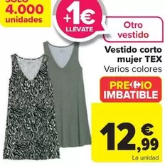 Oferta de Tex - Vestido Corto Mujer  por 12,99€ en Carrefour
