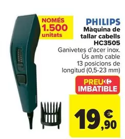 Oferta de Philips - Cortapelos Hc3505 por 19,9€ en Carrefour