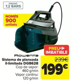 Oferta de Rowenta - Sistema De Planchado  Ilimitado Dg8628 por 199€ en Carrefour