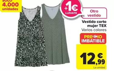 Oferta de Tex - Vestido Corto Mujer  por 12,99€ en Carrefour