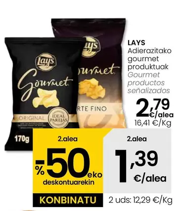 Oferta de Lay's - Gourmet Productos Señalizados por 2,79€ en Eroski