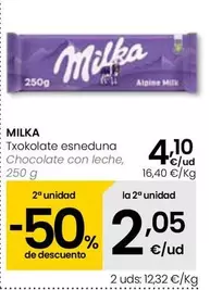 Oferta de Milka - Chocolate Con Leche por 4,1€ en Eroski