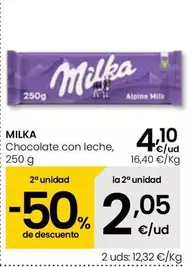 Oferta de Milka - Chocolate Con Leche por 4,1€ en Eroski