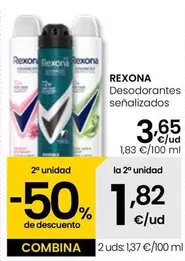 Oferta de Rexona - Desodorantes Señalizados por 3,65€ en Eroski