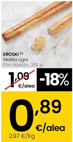 Oferta de Eroski - Pan Baston por 0,89€ en Eroski
