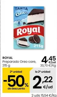 Oferta de Royal - Preparado Oreo Care por 4,45€ en Eroski