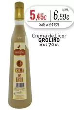 Oferta de Grolino - Crema De Licor por 5,45€ en Cuevas Cash