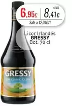 Oferta de Gressy - Licor Irlandes por 8,41€ en Cuevas Cash