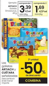 Oferta de Artiach - Galleta Dinosaurus por 3,39€ en Eroski