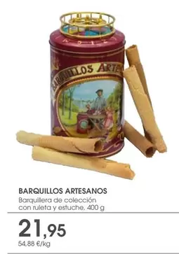 Oferta de Barquillos Artesanos por 21,95€ en Supermercados Plaza