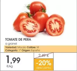 Oferta de Origen - Tomate De Pera por 1,99€ en Supermercados Plaza