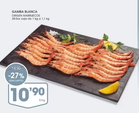 Oferta de Origen - Gamba Blanca por 10,9€ en Supermercados Plaza