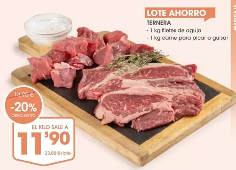 Oferta de Ternera por 11,9€ en Supermercados Plaza