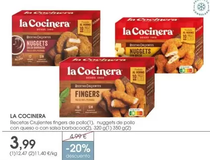 Oferta de La Cocinera - Rectera Crujientes Fingers De Pollo por 3,99€ en Supermercados Plaza