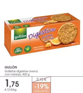 Oferta de Gullón - Galletas Digestive Avena Con Naranja por 1,75€ en Supermercados Plaza