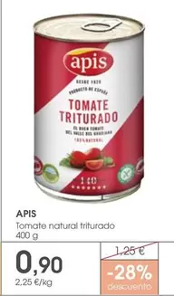 Oferta de Apis - Tomate Natural Triturado por 0,9€ en Supermercados Plaza