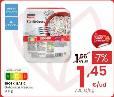 Oferta de Eroski Basic - Guliciosas Frescas por 1,45€ en Eroski