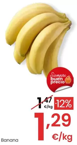 Oferta de Banana por 1,29€ en Eroski