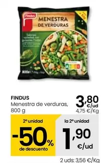 Oferta de Findus - Menestra De Verduras por 3,8€ en Eroski
