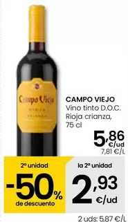 Oferta de Campo Viejo - Vino Tinto D.o.c. Rioja Crianza por 5,86€ en Eroski