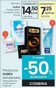 Oferta de Durex - Preservativo Conexión Total por 14,5€ en Eroski