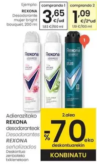 Oferta de Rexona - Desodorante Mujer Bright Bouquet por 3,65€ en Eroski