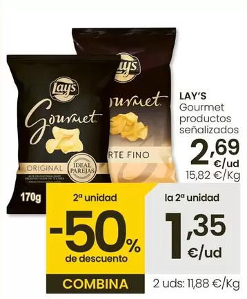 Oferta de Lay's - Gourmet Productos Senalizados por 2,69€ en Eroski