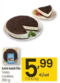 Oferta de San Martin - Tarta Cookies por 5,99€ en Eroski