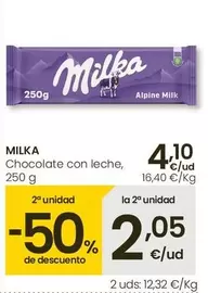Oferta de Milka - Chocolate Con Leche por 4,1€ en Eroski