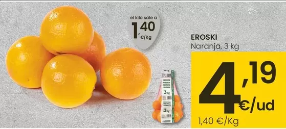 Oferta de Eroski - Naranja por 4,19€ en Eroski