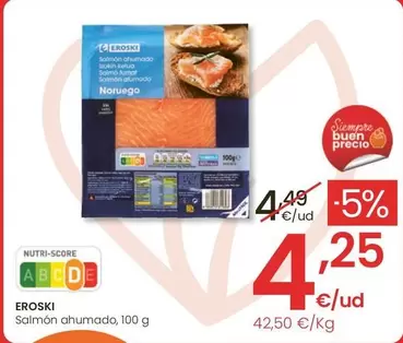 Oferta de Eroski - Salmon Ahumado por 4,25€ en Eroski