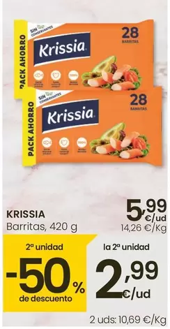 Oferta de Krissia - Barritas por 5,99€ en Eroski