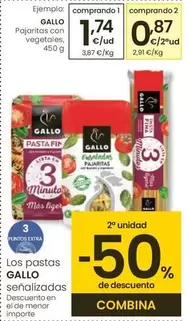 Oferta de Gallo - Pajaritas Con Vegetales por 1,74€ en Eroski