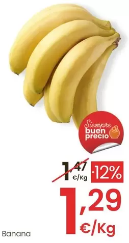 Oferta de Banana por 1,29€ en Eroski