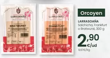 Oferta de Larrasoaña - Salchicha por 2,9€ en Eroski