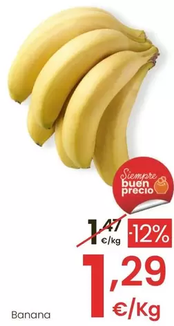 Oferta de Banana por 1,29€ en Eroski