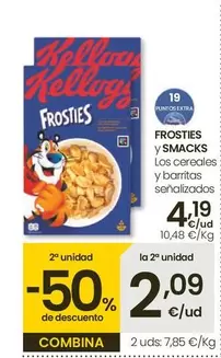 Oferta de Frosties/Smacks - Los Cereales Y Barritas  por 4,19€ en Eroski