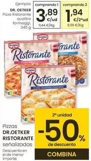Oferta de Dr Oetker - Pizza Ristorante Quattro Formaggi por 3,89€ en Eroski
