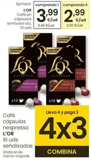 Oferta de L'Or - Café En Cápsulas Sontuoso Utz por 3,99€ en Eroski