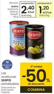Oferta de Serpis - Aceitunas Rellenas Benefit por 2,4€ en Eroski