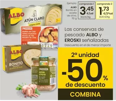 Oferta de Albo - Bonito En Aceite De Oliva por 3,45€ en Eroski
