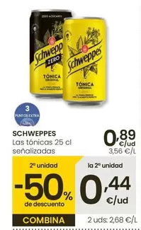 Oferta de Schweppes - Tónicas  por 0,89€ en Eroski